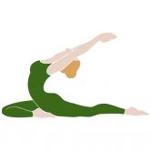 Wandtattoo - Yoga Taube 