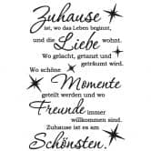 Wandtattoo -  Zuhause ist wo das Leben beginnt 