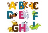 Muursticker Kinder Alfabet (engels) 