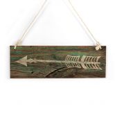 Holzschild Pfeil Weiß 