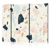 Paravent, Raumteiler freistehend, Trennwand - Terrazzo with Large - Scaled Stones in Subdued Colors 