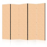 Paravent, Raumteiler freistehend, Trennwand - Tiny Dots: Optimistic Pattern in Peach Colors 