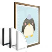 Poster Loske - Pinguin - blau 