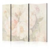 Paravent, Raumteiler freistehend, Trennwand - Blooming Peonies in Mist 