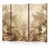 Paravent, Raumteiler freistehend, Trennwand - Carved Baroque Ornaments - Rich Composition in Sepia Colors 