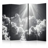 Paravent, Raumteiler freistehend, Trennwand - Hope in Clouds: Sun Rays 