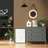 Zelfklevend behang bruin houtlook scandi houten panelen Kleeffolie 