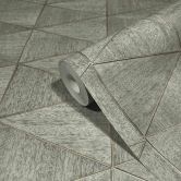 Vliestapete mit geometrischem Muster, Dreiecken grau Grafisch 