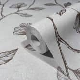 non-woven wallpaper grey bronze floral for living room bedroom kitchen marburg wallpaper 