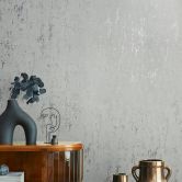 Non-woven tapet med skinnende grå betonlook 