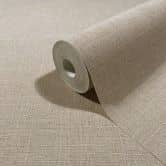 Non-woven wallpaper textile, textured plain modern matt in beige 