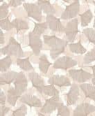 Vliestapete 3D, Blätter Floral Natur matt in Beige Braun 