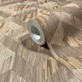 Vliestapete 3D-Optik Holzoptik Landhaus matt in Beige Braun 