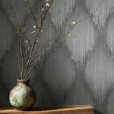 Vliestapete Streifen, Raute Streifen Modern in Grau - Papis Loveday 