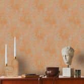 Barock Tapete Orange - Vintage klassik Vliestapete mit Ornamenten  