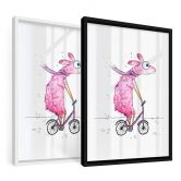 Poster Hagenmeyer - Lama op de Fiets 