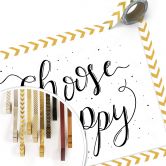 Poster Choose Happy - weiß 