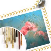 Poster Delgado - Wildblumen Aquamarin 