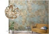 Fototapete in vintage Stil Beige, Blau ,Ornamental 2,70 x 1,59 m 