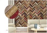 Hout visgraat behang Fotobehang Bruin, Hout effect 2,70 x 1,59 m 