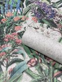 Vliestapete mit bunter Blumenwiese grau, grün Floral 