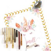 Poster Kvilis - I smell Rainbow - Einhorn mit Blumen und Wimpern 