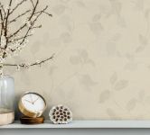 Vliestapete Blätter Floral Natur, Klassisch in Beige  