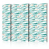 Paravent, Raumteiler freistehend, Trennwand - Fish Leaping Above the Waves 