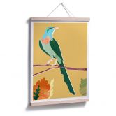 Poster Goed Blauw - Tropischer Vogel 