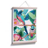 Poster Goed Blauw - Vögel im Frühling 