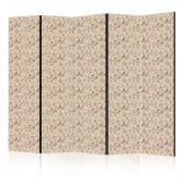 Paravent, Raumteiler freistehend, Trennwand - Beige Nature of the Forest 