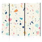 Paravent, Raumteiler freistehend, Trennwand - Terrazzo with Multicolored Large Elements 