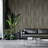 Vliestapete in beige, braun Putzoptik Illusion 3D-Optik Modern  
