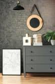 grafisk tapet, non-woven tapet Novamur Jackie antracit 