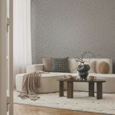 Vliestapete Blätter, Beton Floral Natur in Grau 