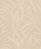 Non-woven wallpaper leaves, tendrils floral nature in orange 