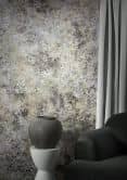 Vliestapete in Betonoptik und leichtem Stein Look silber Struktur 