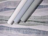 Vliesbehang strepen grafisch modern mat in grijs groen 