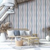 Vliestapete Streifen Streifen Modern, Kids matt in Blau 