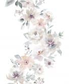 Vliestapete Blumen Floral Natur, Romantisch matt in Weiß Grau Beige 