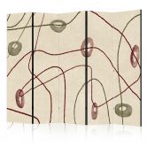 Paravent, Raumteiler freistehend, Trennwand - Labyrinth of Beads - Abstract Minimalism 