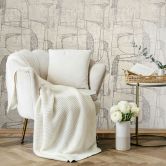 Vliestapete in Beige Glänzend Geometrische Formen Grafisch Modern  