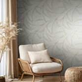 Vliestapete in Beige 3D-Optik Wellen Grafisch Modern 