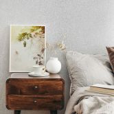 Vliestapete in Weiß Blattmotiv Floral Natur 