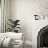 Vliestapete in Beige Blattmotiv Floral Natur 