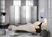 Paravent, Raumteiler freistehend, Trennwand - Alabaster Meer  