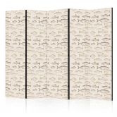 Paravent, Raumteiler freistehend, Trennwand - Fish in Beige Tones Presented in Vintage Style 
