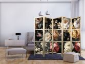 Japanischer Paravent, Raumteiler freistehend, Trennwand - Floristry in Vintage Style 