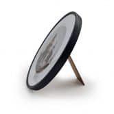 Aluminium Bilderrahmen Gold Schwarz mit Passepartout - Rund - 25,4 x 25,4 cm 