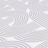 Vliestapete im Art-Deco Style Weiß Silber - Grafik-Tapete mit Linienmuster 